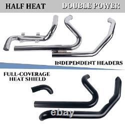 SHARKROAD Performance True Dual Exhaust Headers for Harley Touring 1995-2008