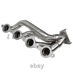 SS Exhaust Manifold Header For 00-01 GMC Yukon 4.8L 5.3L 99-01 GMC Sierra 1500