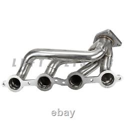 SS Exhaust Manifold Header For 00-01 GMC Yukon 4.8L 5.3L 99-01 GMC Sierra 1500