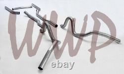 Stainless Dual 3 Header Back Exhaust Pipe Kit No Muffler 68-72 GM A-Body V8