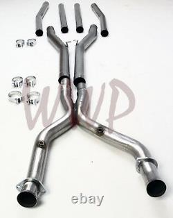 Stainless Steel 3 Exhaust Off Road X Pipe Kit For 09-15 Cadillac CTS-V 6.2L V8