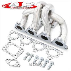 T3/T4 JDM Turbo Header Exhaust Manifold For 1988-2000 Honda Civic SOHC D15/D16