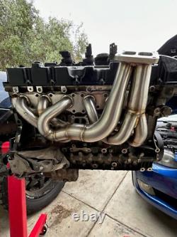 T3 T4 Single Turbo Conversion Exhaust Header Kit For N54 135i 335i 535i AWD Z4