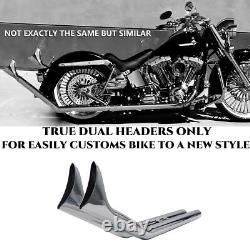 True Dual Headers for Harley Softail Exhaust 00-17, Enhanced Performance Updating