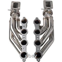 Turbo Exhaust Manifold&Headers For LS1 LS6 LSX GM V8+Elbows T3 T4 to 3.0 V Band